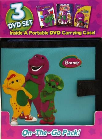 Barney On the Go Pack DVD, 2010, 3 Disc Set, With Carrying Case