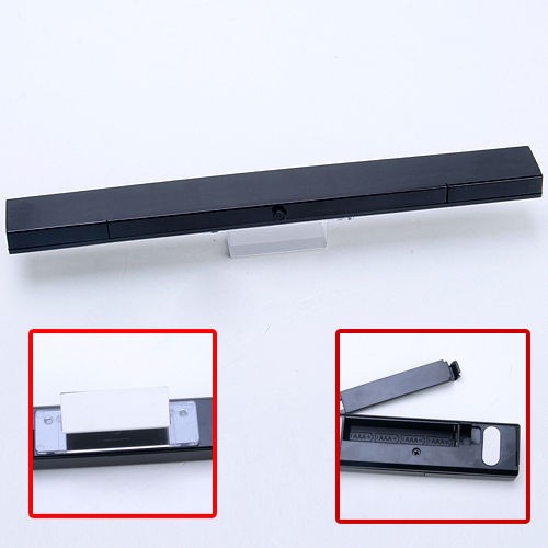 Wireless Remote Sensor Bar for Nintendo Wii Controller Black NEW