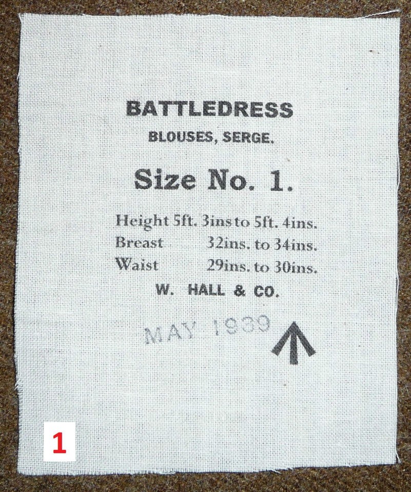 Repro WW2 British Uniform Labels   Trousers, Blouse