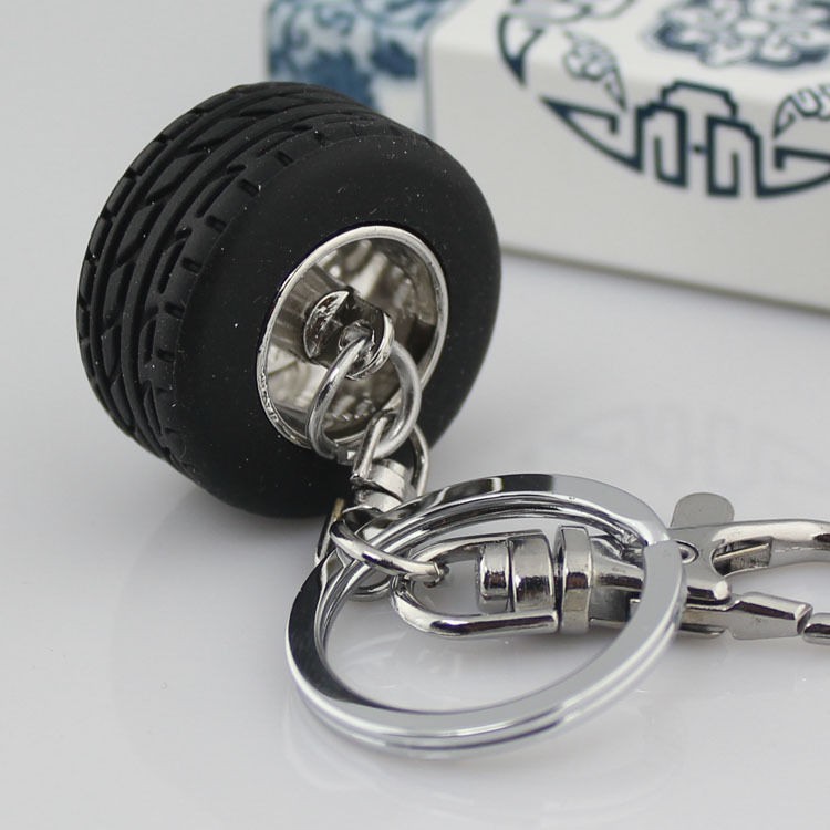 Creative Thick Rubber Tyre Tire Keychain Key Chain Ring Keyring 86087