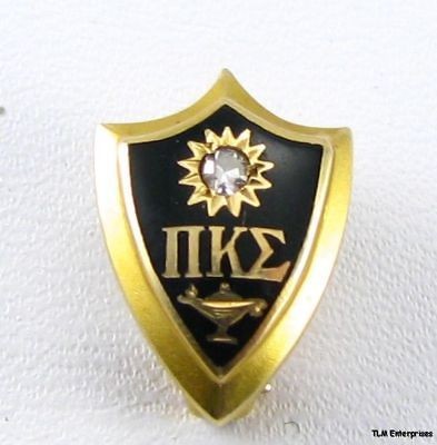 PI KAPPA SIGMA   sorority 10k Gold Pearl Diamond PIN