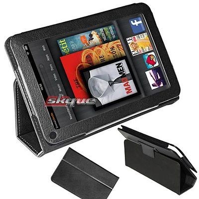  Premium Leather Case Cover Bag Stand Pouch For  Kindle Fire