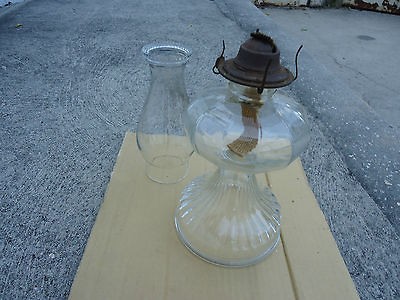 Vintage P&A Eagle Claw Foot Kerosene Oil Lamp with Reflector