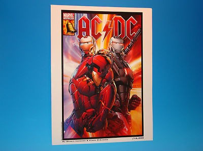 IRON MAN Marvel Comics AC/DC Heavy Metal LITHOGRAPH Proof Limited Ed 
