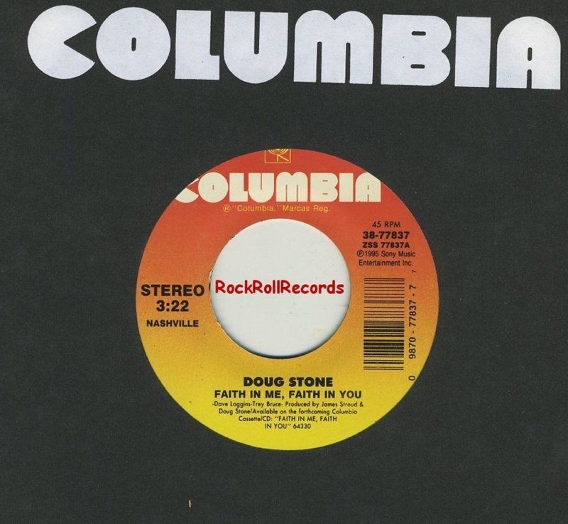DOUG STONE FAITH IN ME FAITH IN YOU / ENOUGH ABOUT ME 45 MINT
