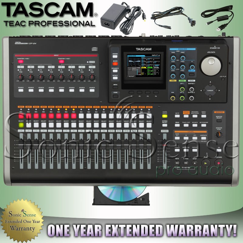 Tascam DP 24 24 Track Digital Portastudio Audio Recorder DP24 Extended 