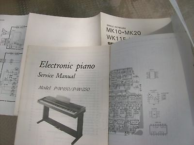 KAWAI PW150, MK10/20, WK ELEC KEY SERVIC MANUALS #250