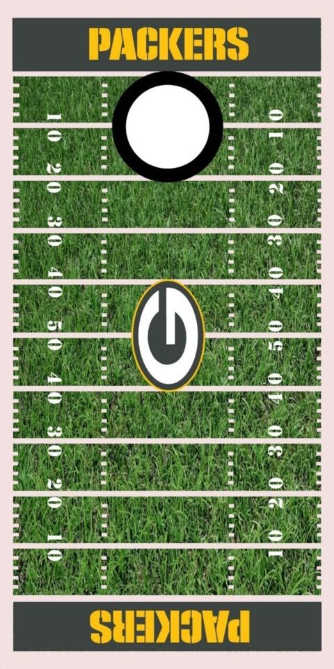 Green Bay Packers Football Field Cornhole Game Decal Set
