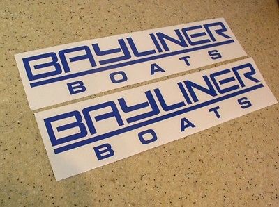 Bayliner Boat Decals Die Cut 2 Pak 12 Many Colors FREE SHIP + Free 