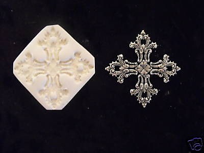 Filligree Goth Cross Clay push mold~PMC~GORGE​OUS