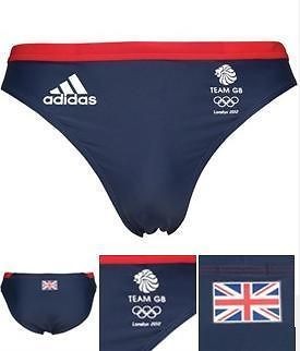 Adidas Team GB 2012 Olympics Mens Swimming Trunks Diver Briefs BNWT 32 