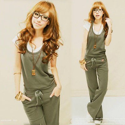 Casual Trendy Women Jumpsuit Backless Rompers Pants Sleeveless Hooded 
