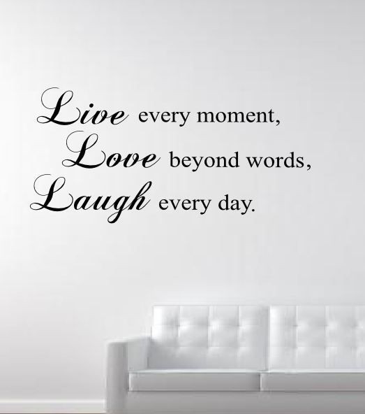 LIVE LOVE LAUGH Wall Art Sticker Mural Decal quote rc 11