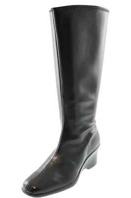 Karen Scott NEW Venice Black Wide Calf Wedge Mid Calf Boots Shoes 10 