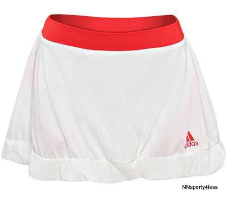   X12990 Adizero Tennis Skirt Running Skort Shorts Dance White/Red