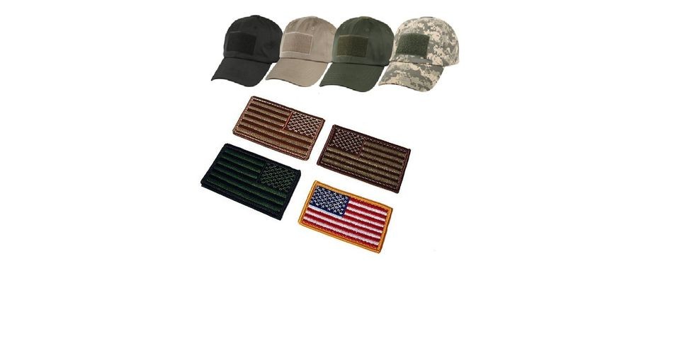 Special Forces Operator Tactical Cap , Hat With American Flag Patch