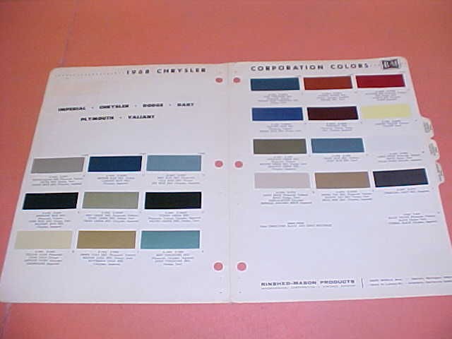 1968 Chrysler color chart #4