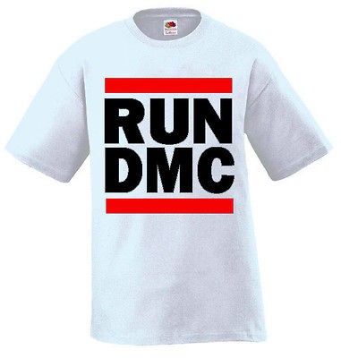 RUN DMC T shirt, Hip hop, rap/vintage style Tee (White)(4XL)~
