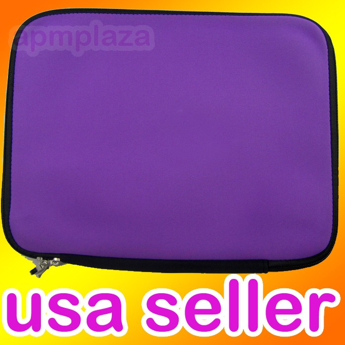 Purple 15 Netbook Laptop Neoprene Sleeve Case Bag Pouch Macbook Pro 