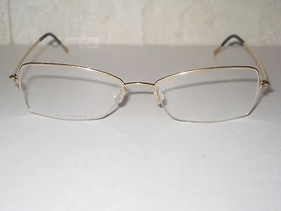 LINDBERG Denmark 3008 Gold Semi Rimless Titanium Eyeglasses 50mm