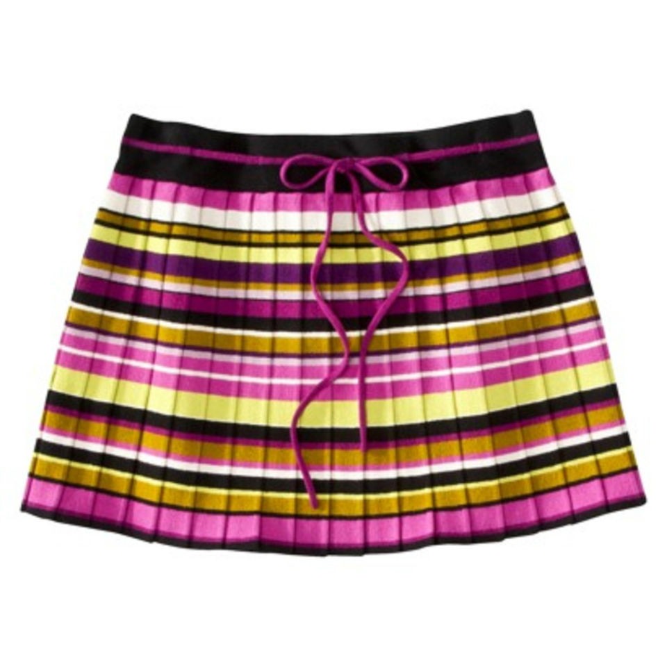 MISSONI for Target Womens Passione PLEATED MINI SWEATER SKIRT Striped 
