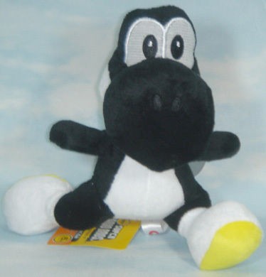 super mario bros black running yoshi 8 soft plush toy