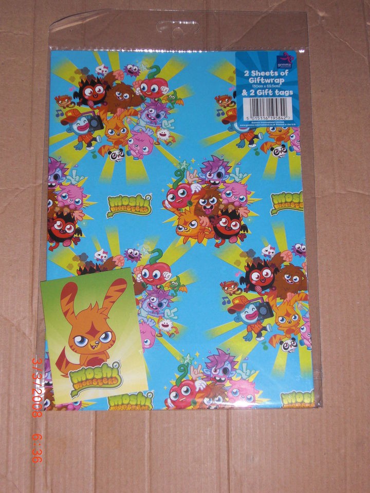 MOSHI MONSTERS = GIFT WRAPPING PAPER / SHEETS
