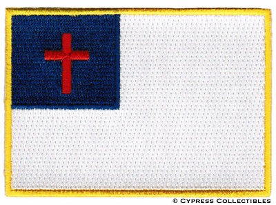   BIKER PATCH EMBROIDERED IRON ON FLAG EMBLEM embroidered CROSS