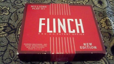 Vintage 1938 FLINCH Parker Bros Card Game Complete Instructions Box