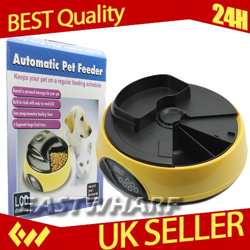   New 4/6 Meal Digital LCD Automatic Pet Feeder for Cat dog Feeder Bowls
