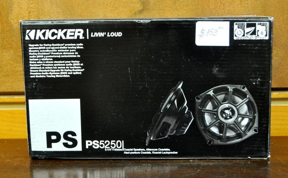   PS5250 5 1/4 PowerSports Coaxial Harley Davidson Motorcycle Speakers