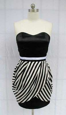 black white striped dress in Dresses