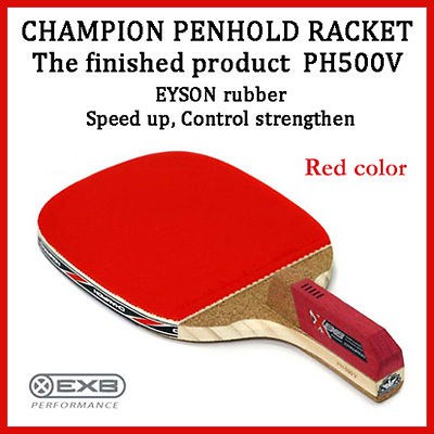 Champion PH500V Table Tennis Racket Penhold Paddle Ping Pong Red Color