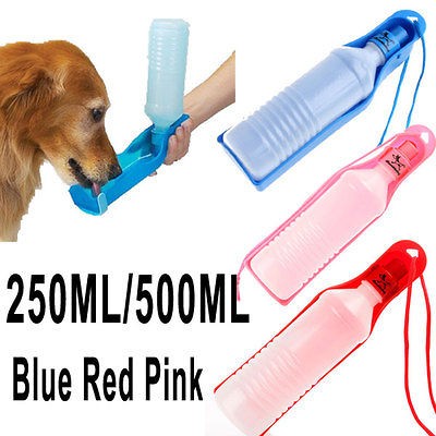 Foldable Pet Dog Cat Water Drink Bottle Dispenser Feeder Travel Bowl 