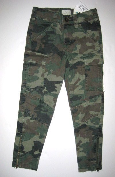 Girls CHILDRENS PLACE Camo Skinny PANTS Jeans 4 5 6 6x 7 8 10 Green 