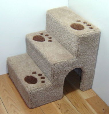   tall x 16 wide Wooden dog steps.Cat furniture. USA MADE, REAL CARPET