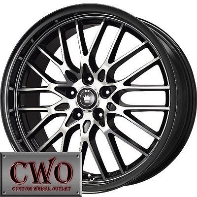 16 Black Konig Lace Wheels Rims 5x110/5x115 5 Lug Malibu Aura CTS DTS 