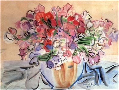 RAOUL DUFY Vase De Pois De Senteur flowers PRINT