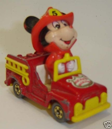 DISNEY MICKEY MOUSE FIRETRUCK MADE IN JAPAN by TOMY