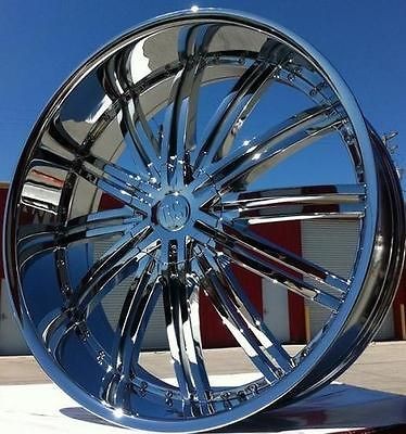 24 chrome rims and tires in Wheel + Tire Packages