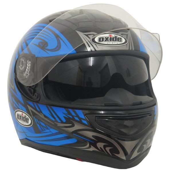 Nitro Style Oxide DVS,Cheek Pump Full Face Motorbike Helmet Blue