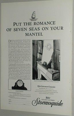 1929 Taylor Instrument advertisement, Stormoguide barometer on 