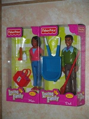   Loving Family African American MOM & DAD Dollhouse Dolls People NEW