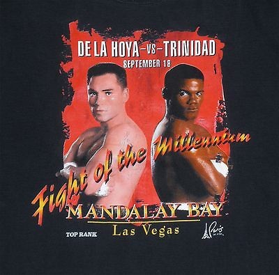 OSCAR DE LA HOYA vs FELIX TRINIDAD Sept 1999 black Las Vegas boxing 