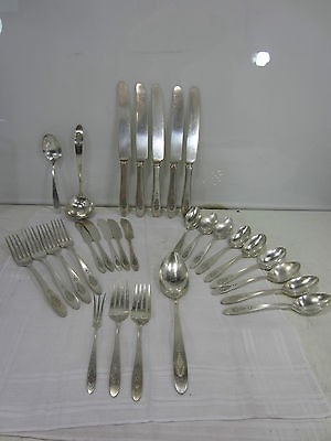   piece Community Plate Silverplated Silverware Set   Bird of Paradise