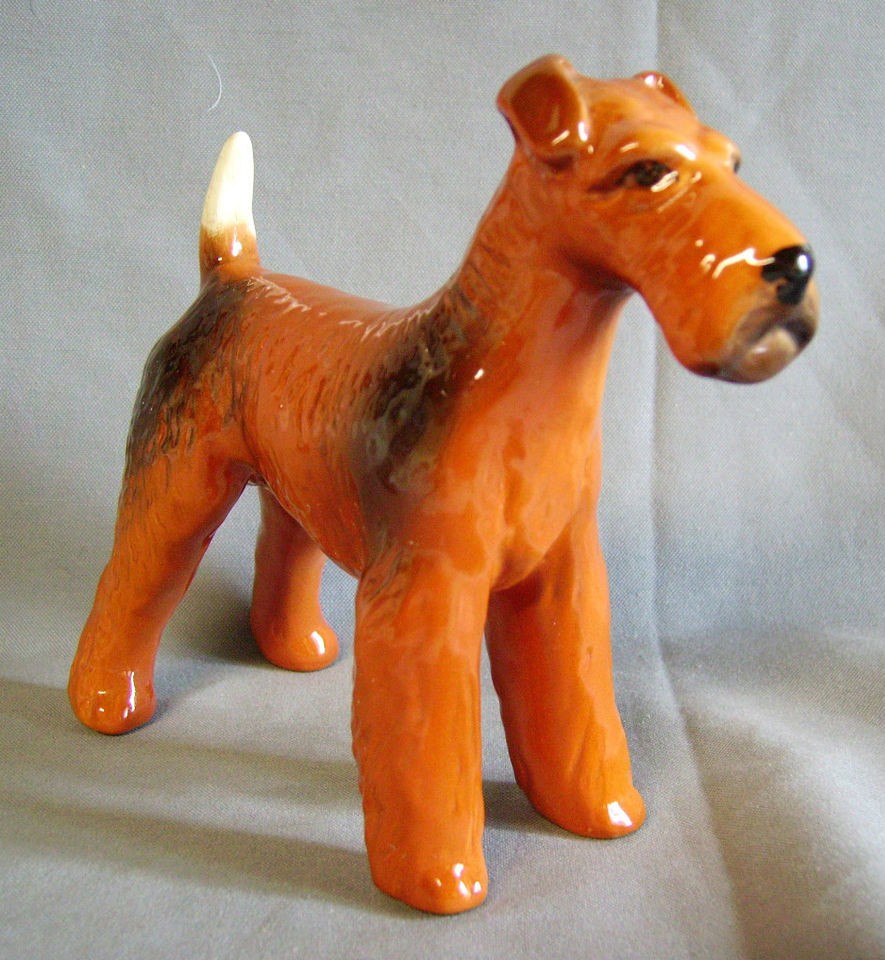 Rare AiredaleTerrier Super Vintage Dog Figurine by Melba Ware