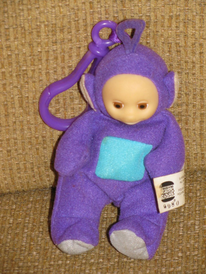   Teletubbies Tinky Winky Burger King Bean Bag Finger Puppet Key Chain