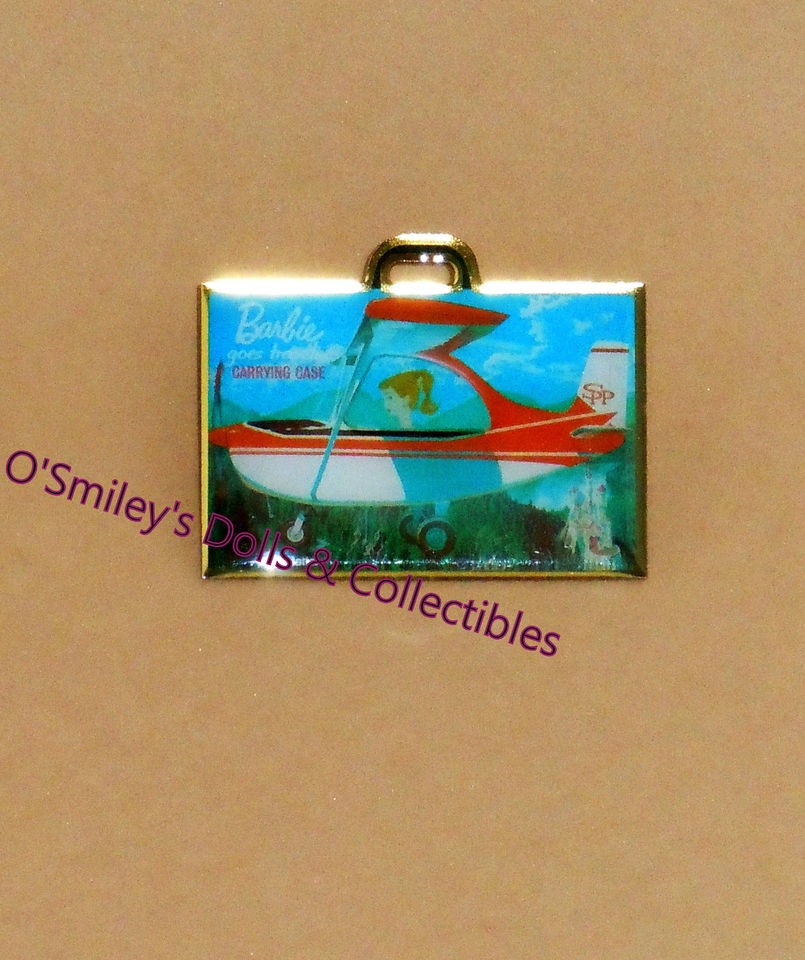 BARBIE GOES TRAVELING CARRYING CASE Airplane PIN 2012 NBDC Convention 