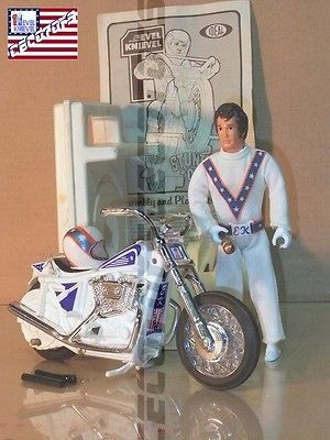 vintage evel knievel stunt cycle set variation one Ideal 1974