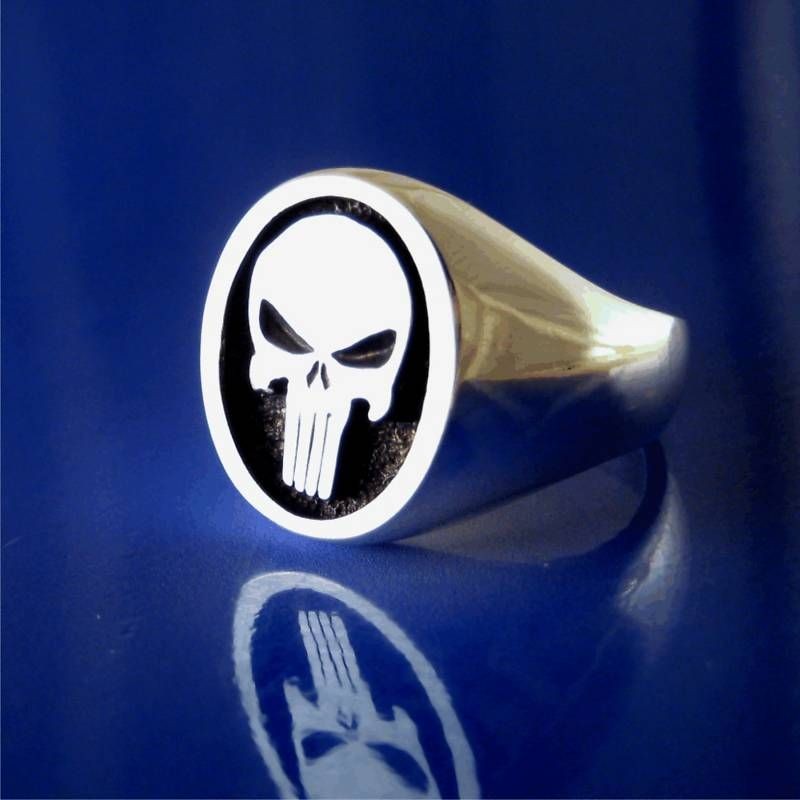 Punisher Ring   Navy Seal & Other Military Units   Heavy Solid 